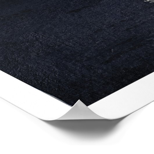 Moderne gouden & zwarte abstracte schilderkunst poster (Hoek)