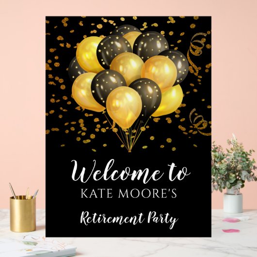 Moderne gouden zwarte ballonnen van de Prijs Acryl Bord (Huwelijk)