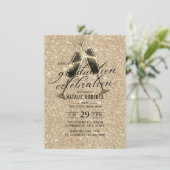 Moderne goudglitter-kaas naar Afstuderen Kaart (Staand voorkant)