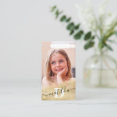 Moderne goudglitterfotografie visitekaartje (Staand voorkant)