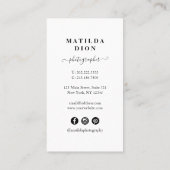 Moderne goudglitterfotografie visitekaartje (Achterkant)