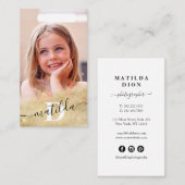 Moderne goudglitterfotografie visitekaartje (Voorkant / Achterkant)