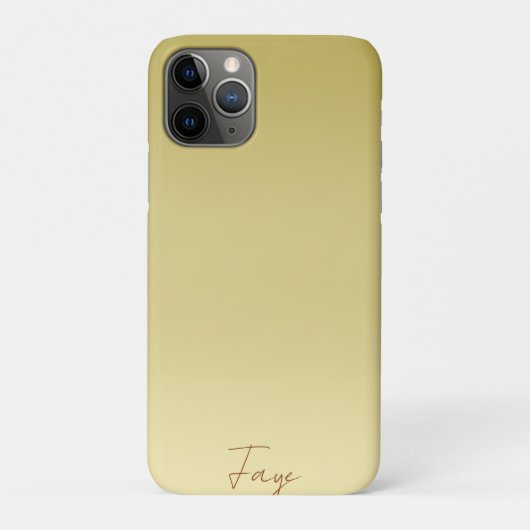 Moderne goudgradiënt Luxe typografie naam Case-Mate iPhone Case (Achterkant)