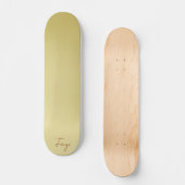 Moderne goudgradiënt Luxe typografie naam Skateboard (Voorkant)