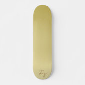 Moderne goudgradiënt Luxe typografie naam Skateboard (Voorkant)