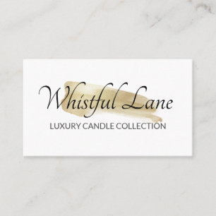 Moderne goudinkkaars en zeep visitekaartje