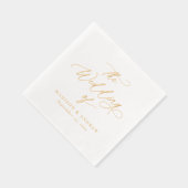 Moderne goudkalligrafie folie servetten (Rechts)