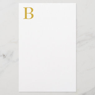 Moderne goudkleurige monogram voeg naam initialen briefpapier