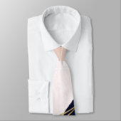 Moderne goudlijnen en cirkels Minimale roze vormge Stropdas (Gebonden)