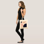 Moderne goudlijnen en cirkels Minimale roze vormge Tote Bag (Voorkant (model))