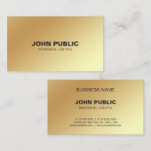 Moderne goudlook elegant eenvoudige grafische vorm visitekaartje (Voorkant / Achterkant)