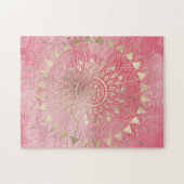 Moderne goudmandala legpuzzel (Horizontaal)