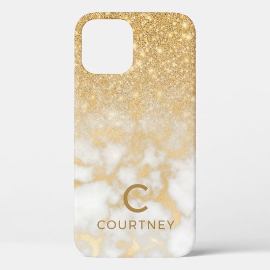Moderne goudmarmer Case-Mate iPhone case (Achterkant)