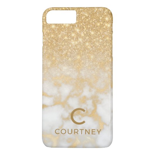 Moderne goudmarmer Case-Mate iPhone case (Achterkant)