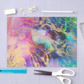 Moderne goudmarmer op pastel waterverf nebula tissuepapier (Craft)