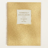 Moderne goudpenseel omlijst planner (Voorkant)