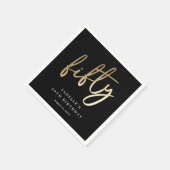 Moderne goudprijs type 50e verjaardag servet (Hoek)