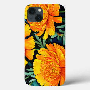 Moderne goudsbloem Waterverf iPhone 13 Hoesje