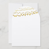 Moderne goudstonen Garland Wedding Kaart (Achterkant)
