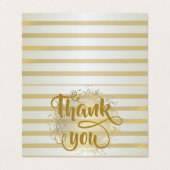 Moderne goudstrip - Hartelijk dank Visitekaartjes (Buitenkant ongevouwen)