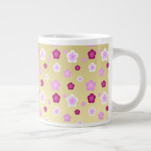 Moderne goudtypografie florale monogram naam extra grote beker (Rechts)