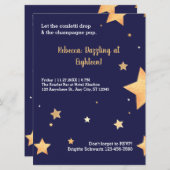 Moderne goudverjaardag kaart (Voorkant / Achterkant)