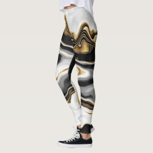 Moderne goudvormig vormig vormend design leggings