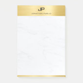 Moderne goudwitte marmer Elegant Sjabloon Post-it® Notes (Voorkant)