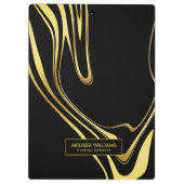 Moderne goudzeugen op zwart klembord (Achterkant)