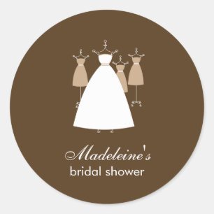 Moderne gowns voor stickers - latte