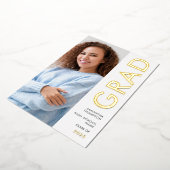 Moderne Grad 2025 Photo Gold Real Foil Faire-part (Rotation)
