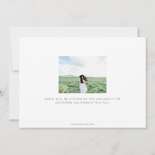 Moderne Grad - Faire-part de diplôme en photo comp (Dos)