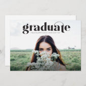 Moderne Grad - Faire-part de diplôme en photo comp (Devant / Derrière)