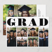 Moderne GRAD Middelbare school 6 foto collage Afst Aankondiging (Voorkant / Achterkant)