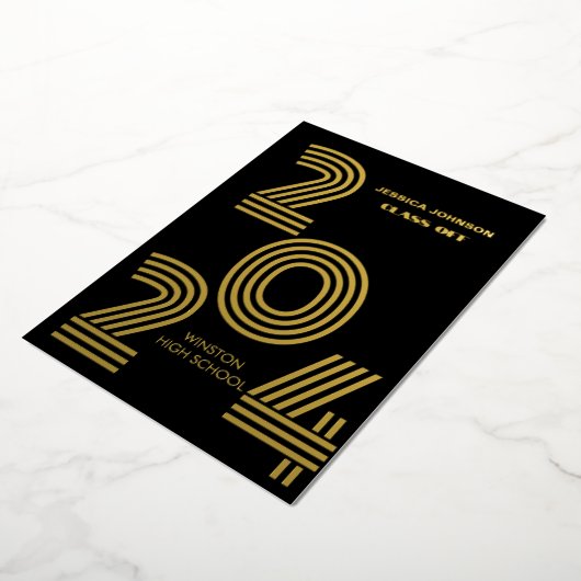 MODERNE GRAD PARTY FOIL INVITATION (Rotation)