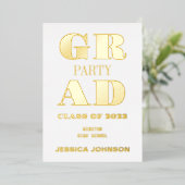 MODERNE GRAD PARTY FOIL INVITATION (Debout devant)