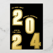 MODERNE GRAD PARTY FOIL INVITATION (Recto)