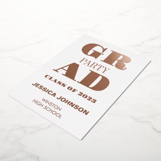 MODERNE GRAD PARTY FOIL INVITATION (Rotation)