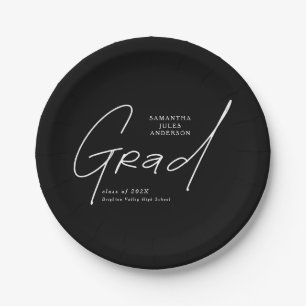 Moderne Grad Script Typografie Afstuderen Papieren Bordje