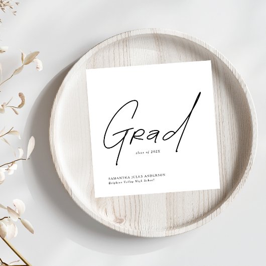 Moderne Grad Script Typografie Afstuderen Servet