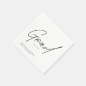 Moderne Grad Script Typografie Afstuderen Servet (Hoek)