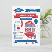 Moderne Gradiënt BBQ-uitnodiging Kaart (Staand voorkant)