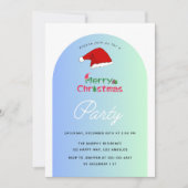 Moderne Gradient Christmas Party Uitnodiging (Voorkant)