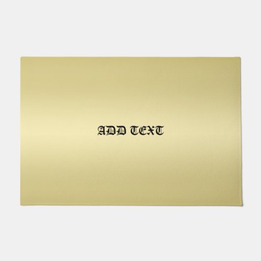 Moderne gradiënt Gold achtergrond, DIY-TEKST Deurmat (Voorkant)
