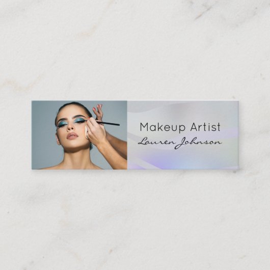 Moderne Gradiënt Golf Make-up  Mini Visitekaartje (Voorkant)