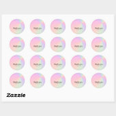 Moderne gradiënt kleurrijke holografische dank u ronde sticker (Vel)