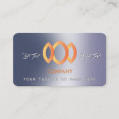 Moderne Gradient Metallic Blue Paarse Sjabloon Visitekaartje (Voorkant)