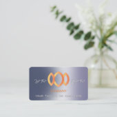 Moderne Gradient Metallic Blue Paarse Sjabloon Visitekaartje (Staand voorkant)