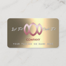 Moderne Gradient Metallic Gold Sjabloon Visitekaartje