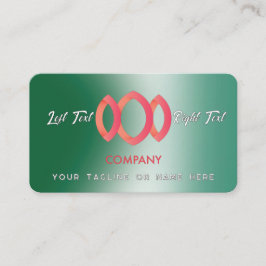 Moderne gradiënt metallic groene Sjabloon Visitekaartje